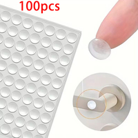 100Pcs Soft Silicone Rubber Anti Slip Bumpers Feet Pads Damper Buffer Cabinet Bumpers Silicone Furniture Pads Drawer Door Pad