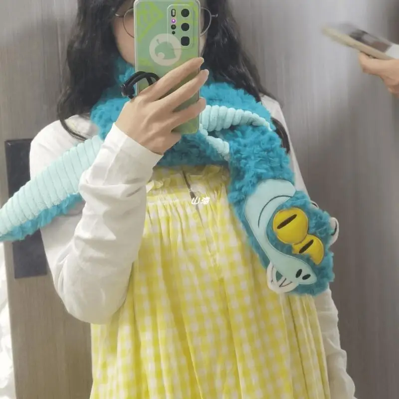 Kawaii Gary Sciarpa di Peluche Del Fumetto Sveglio Pazzo Zootopia 2 Circostante Gary Serpente Sciarpa Blu Caldo Ragazza Regalo Di Compleanno Alla Moda