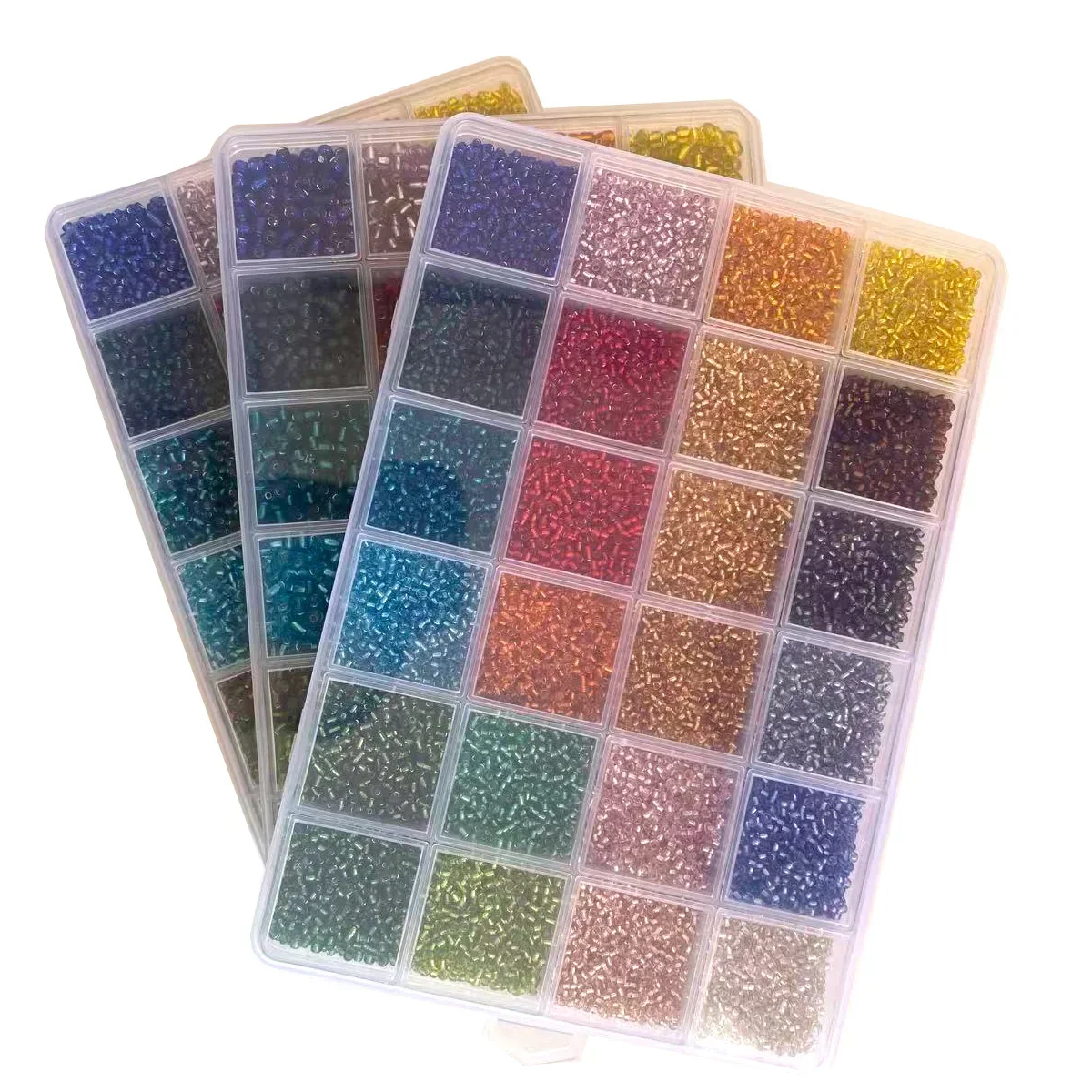 2/3/4mm silver coated glass rice beads Handmade DIY Hand String Hair Accessories Beads Cross stitch jewelry accessories material