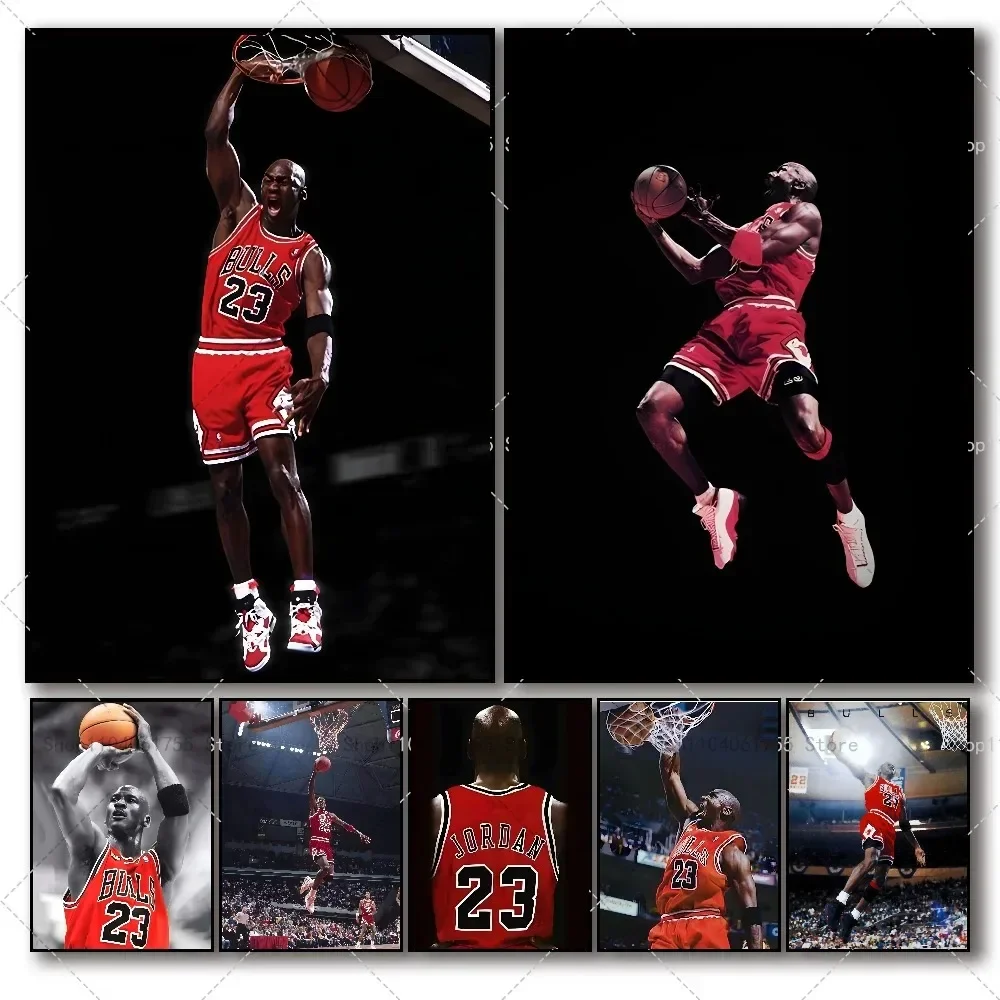 Póster Artístico de pared M-Michael j-jordan, pintura en lienzo para imagen, cafetería, Bar, sala de estar, dormitorio, restaurante, decoración de pared del hogar
