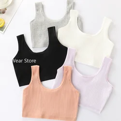 Teenager Girls Bra Cotton Comfort Bras Girl Solid Colors Top Child Casual Underwear For Girls Clothes For Teens Sports Bra