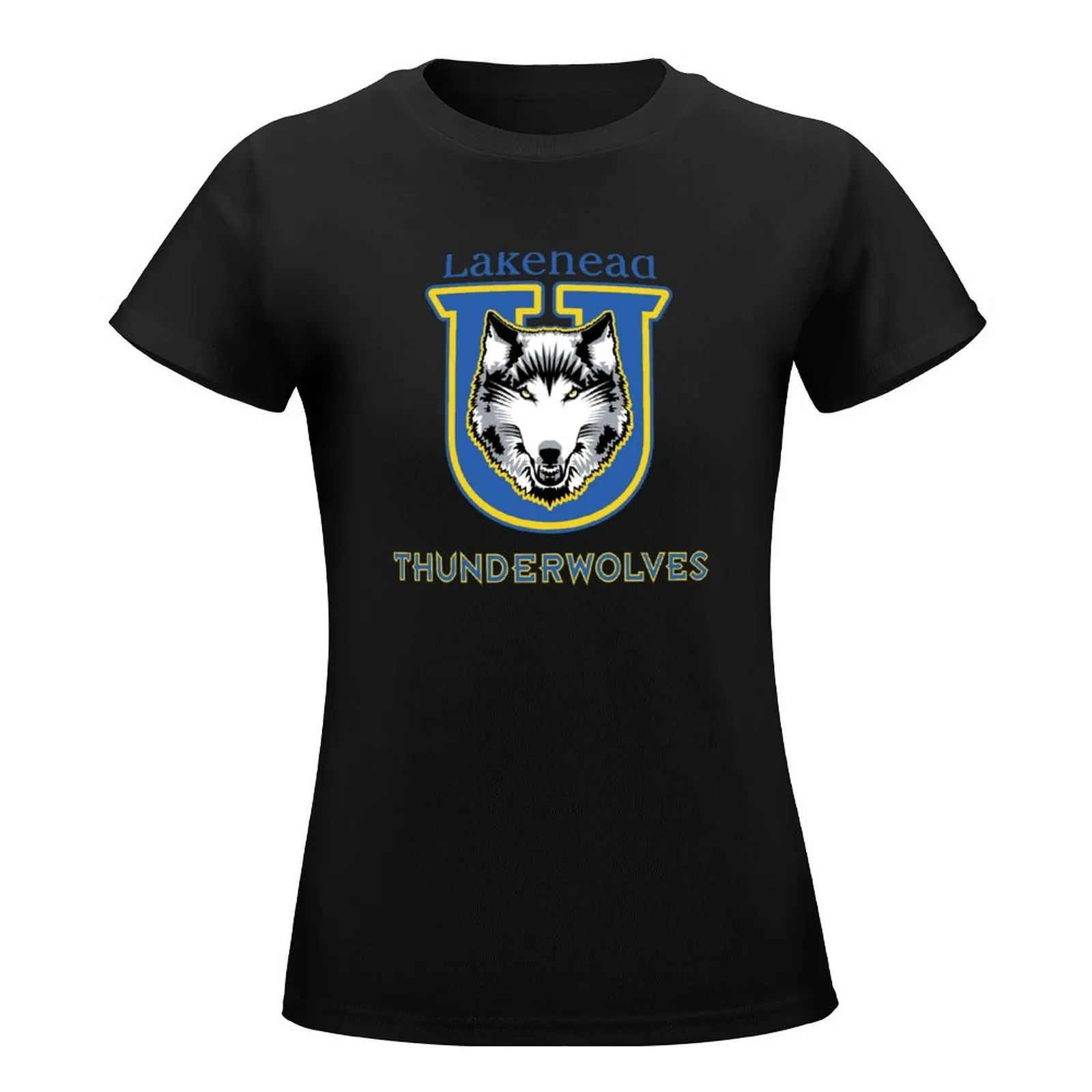 Lakehead College Thunderwolves Logo1 T-Shirt plus size tops oversized cute tops designer clothes Women luxury