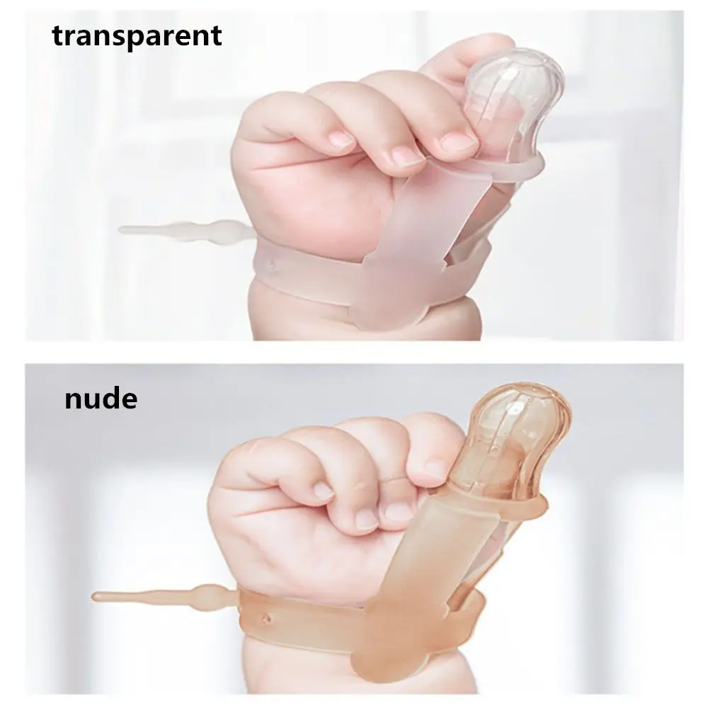 Silicone Teether Baby Sucking Finger Braces Anti-eating Finger Thumb Gloves Bite Finger Braces Baby Finger Cots Finger Orthosis