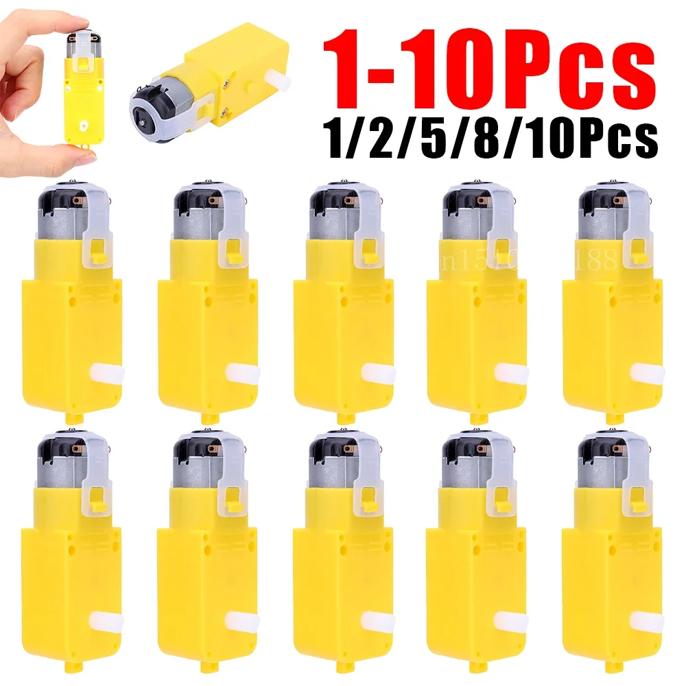 1-10Pcs DC 3-12V TT Motor Module Robot Intelligent Car Dual Shaft Geared Motor Gearmotor Gearbox Motor for DIY Smart Car Robot