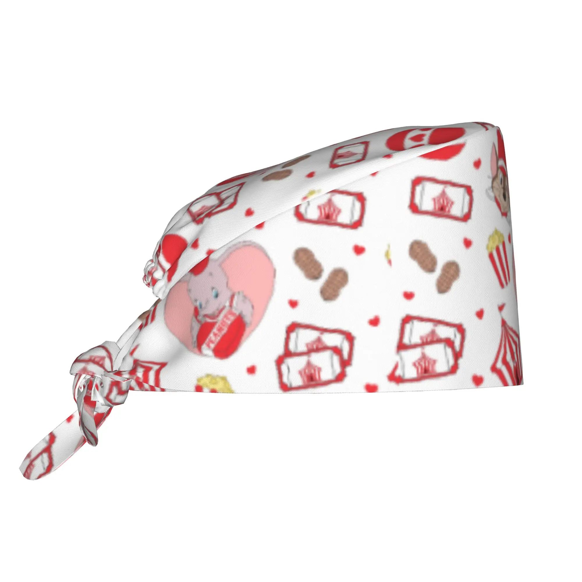 Custom D-Dumboes Cartoon Scrubs Cap Surgical Hats Men Women Cute Elephant Operating Room Cap Nursing Cap Lab Works Hat