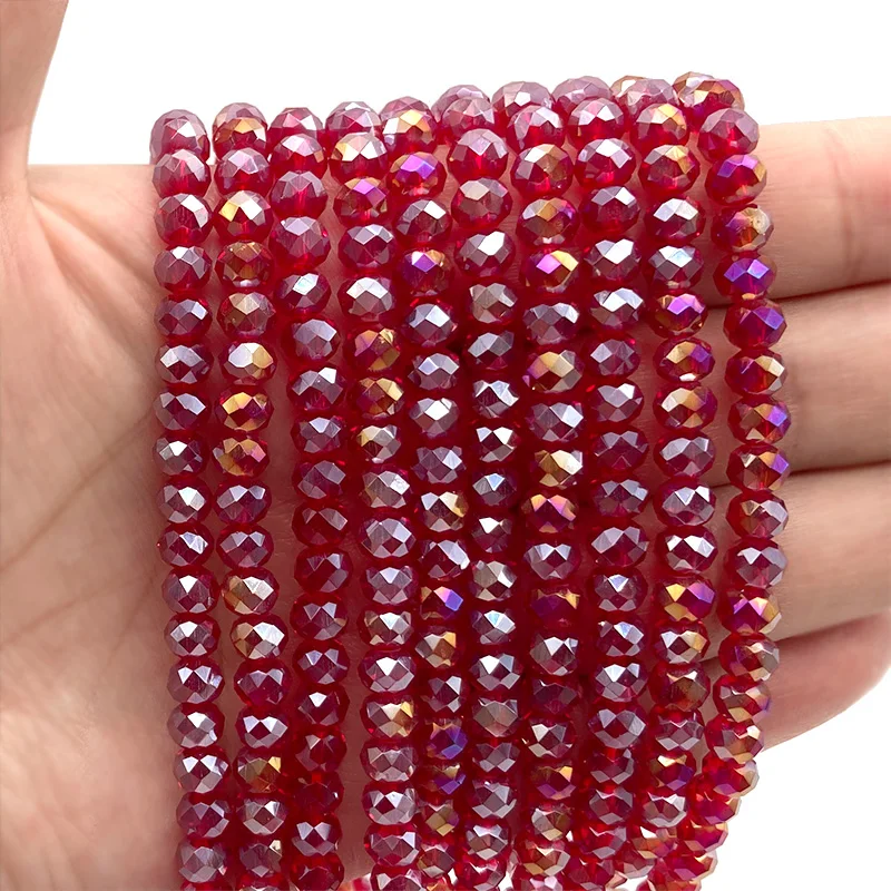 2 3 4 6 8mm Austria Faceted Crystal Beads Rondelle Loose Spacer Bracelets Earring DIY Glass Beads for Jewerly Making