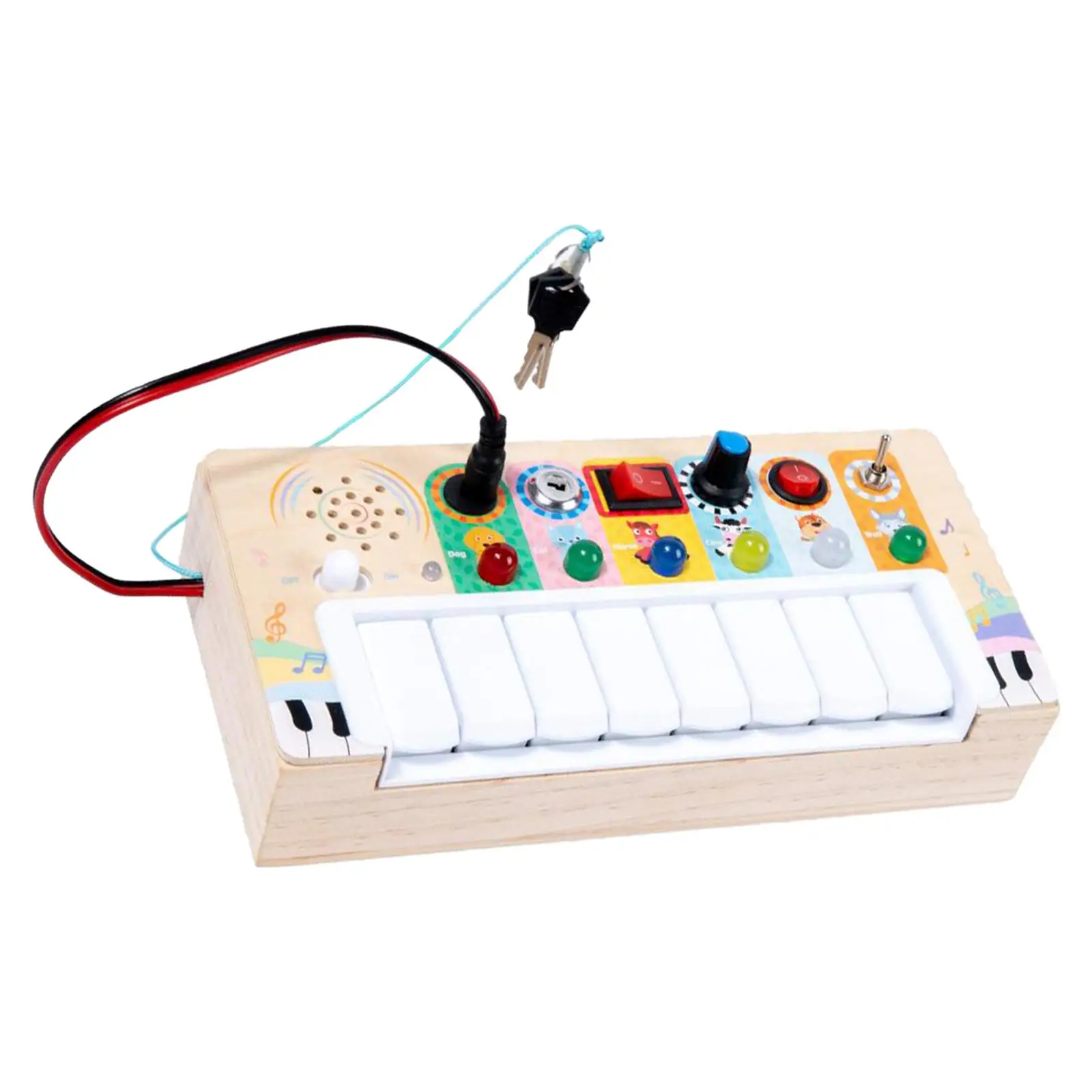 Busy Board DIY Accessories Switch Piano Toddlers Learning Cognitive for Girls Boys Children 1-2 Years Old Kids Educational Toys