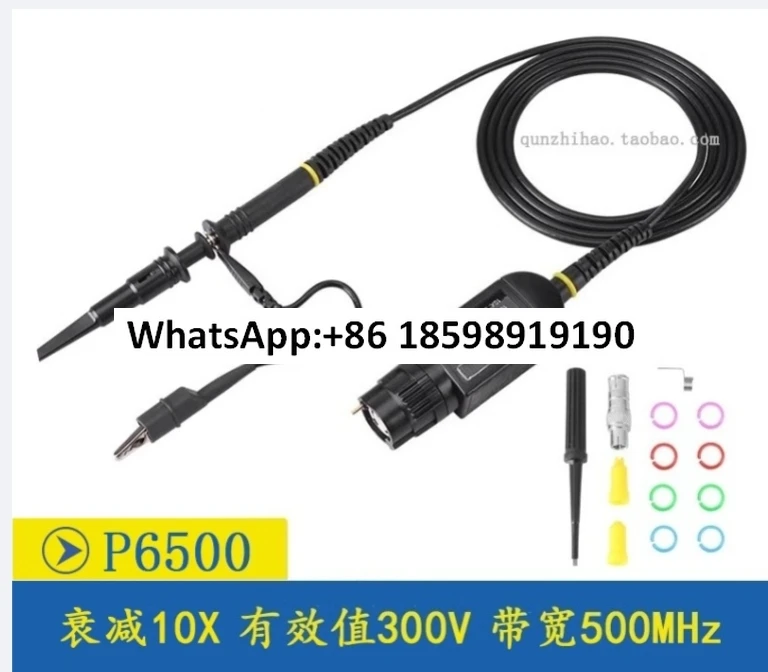 sonde-d'oscilloscope-p6300-p6500-attenuation-10x-avec-boite-haute-frequence-bande-passante-300m-500m