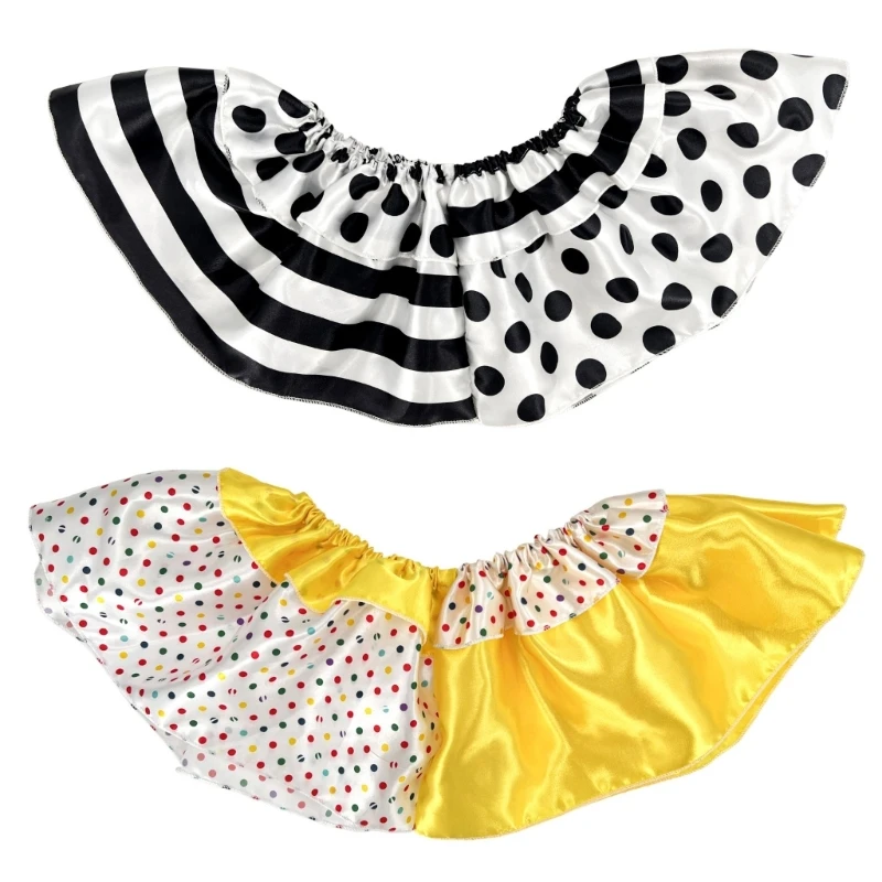 49ME Party Neck Collar with Polyester Ruffle Clown Collar for Themed Photo Booths
