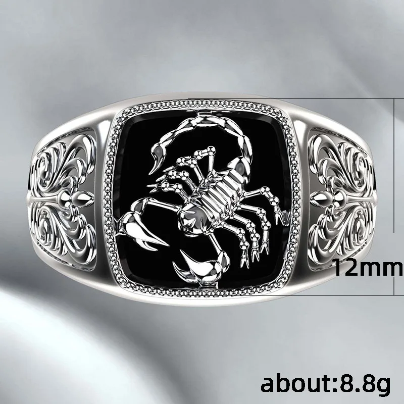Huitan Viking Nordic Mythology Giant Wolf Men Ring Defense Totem Wolf Fashion Hip Hop Rock Unisex Finger Ring Punk Gift