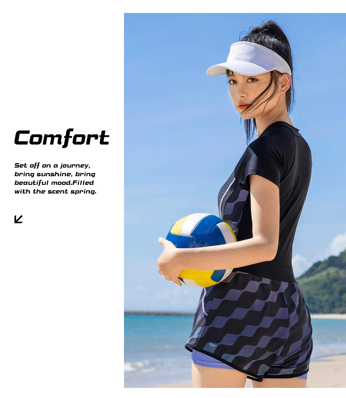 Women Professional WaterProof Athletic Training Push Up Surf SwimSuit One Piece Short Sleeve Front Zipper Quick-Drying SwimWear