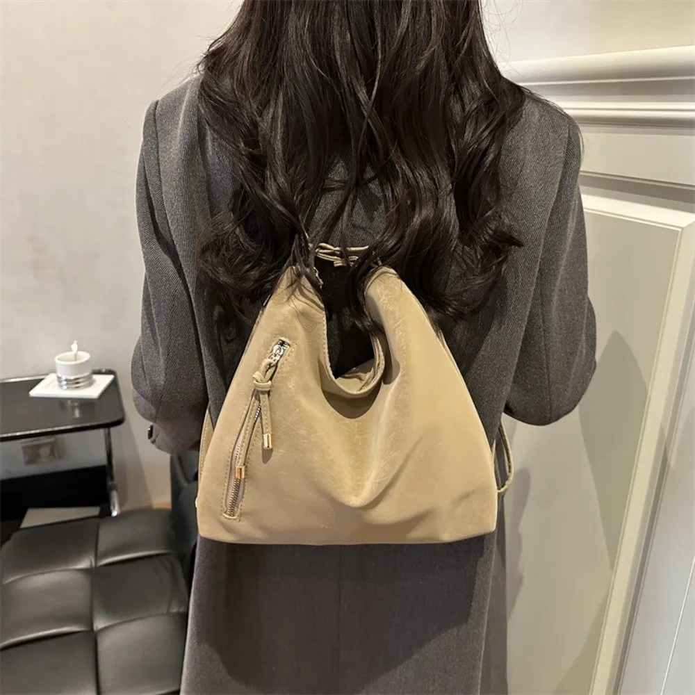 

Ретро-сумка-тоут для женщин, однотонная, вместительная, легкая, для покупок, минималистичная, водонепроницаемая, на одно плечо, для работы