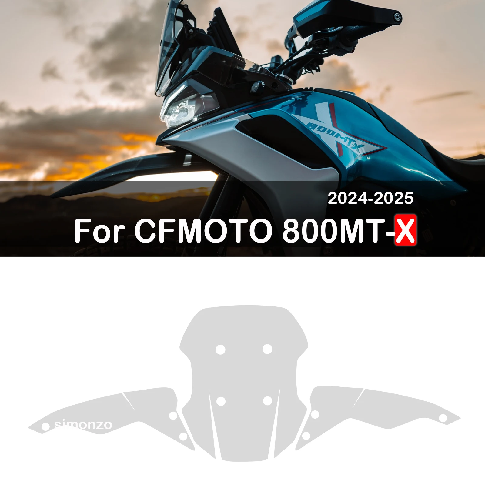 

Мотоцикл PPF 800MT-X ТПУ для CFMOTO 800MT X PPF мотоциклетная защитная пленка для краски, защита обтекателя, прозрачная защита от царапин 2025