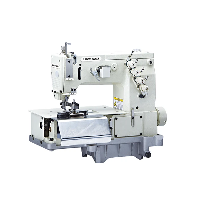 

UH2000C High Quality Industrial Double Needle Flat-Bed Sewing Machine High Speed Programmable Manual Both Sides Cutter Belt Loop