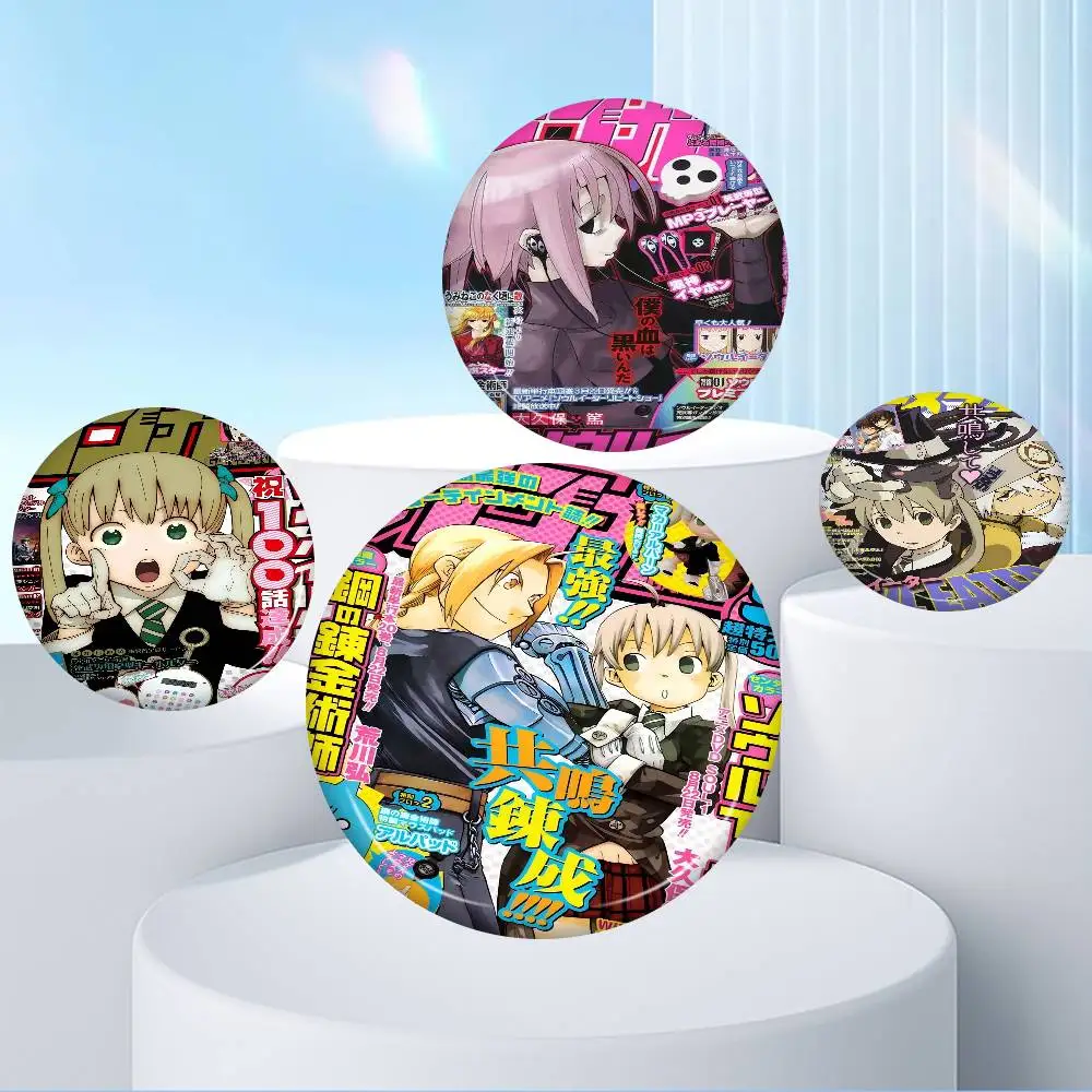 S-Soul E-Eater New  Brooches Soft Button Pin Funny Silly Gnarpy on A Skateboard Meme Badge Gamer Collection Gifts