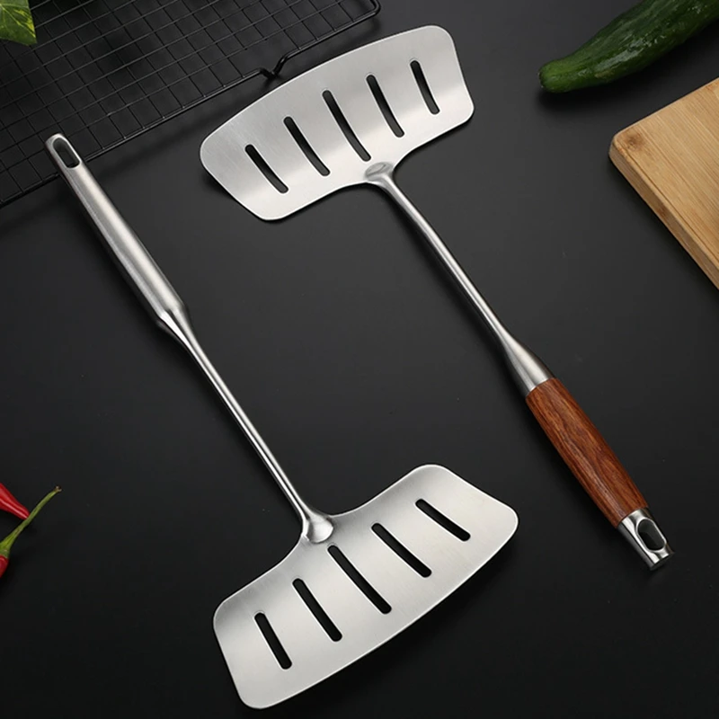 Fish Spatula, Slotted Spatula With Long Handle,Pancake Spatula,For Turning & Flipping At Frying&Grilling