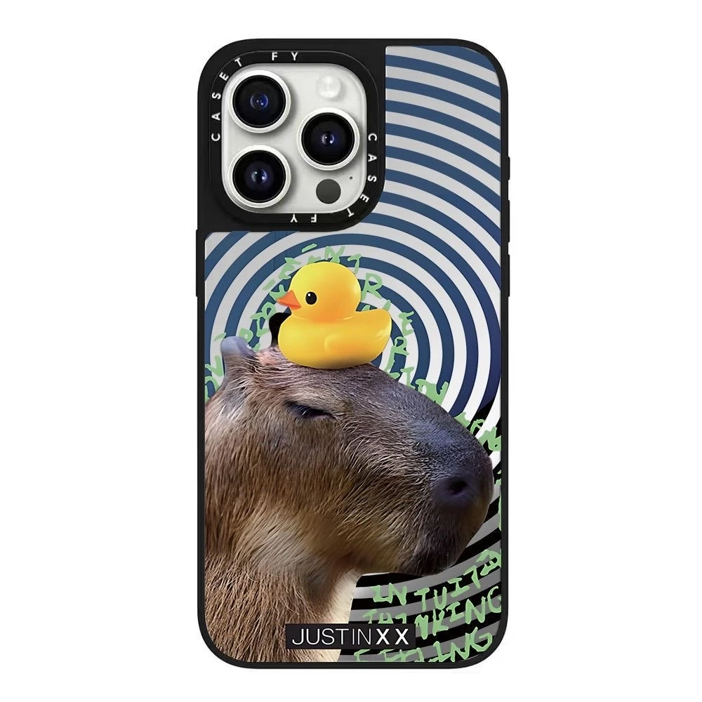 علامة تجارية مشتركة 【فقط في XX حيوان لطيف للحيوانات الأليفة】 حافظة هاتف iPhone 16 ProMax مقاومة للصدمات مناسبة لـ Apple لـ 15/14/13/12 لطيفة ومضحكة