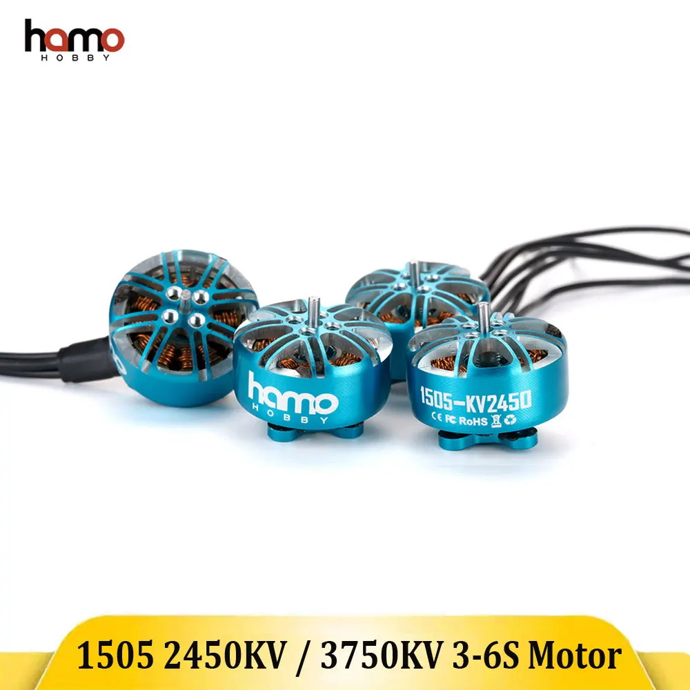 Hamo HOBBY 1505 2450KV/3750KV Brushless Motor 3~6S Lipo for 2.5~4inch Propeller FPV Race Drone