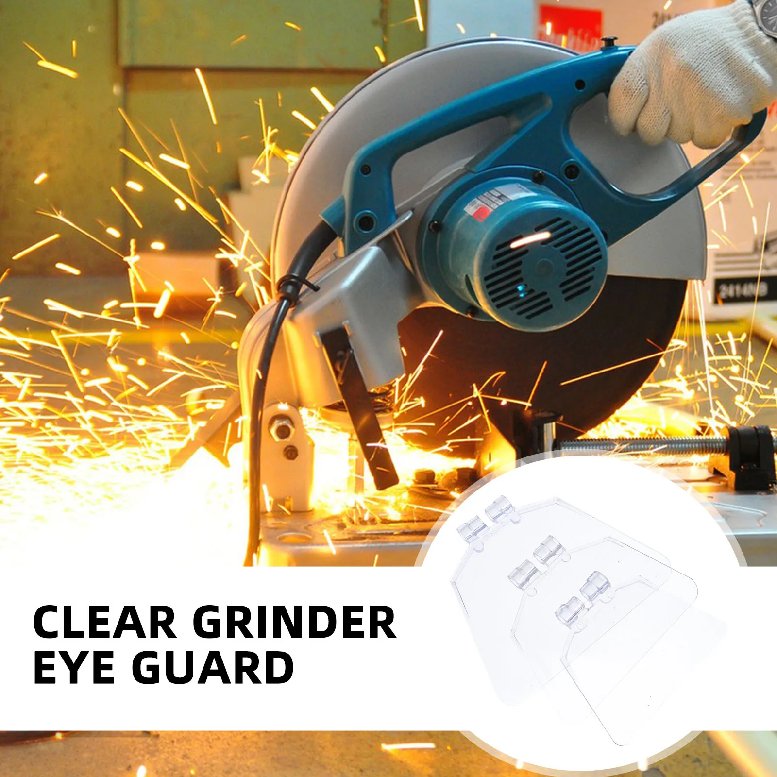 

3 pcs Clear Plastic Eye Guard Shield for Grinder Electric Tools Protective Sheet Safety Glasses Bench Grinder Accessories