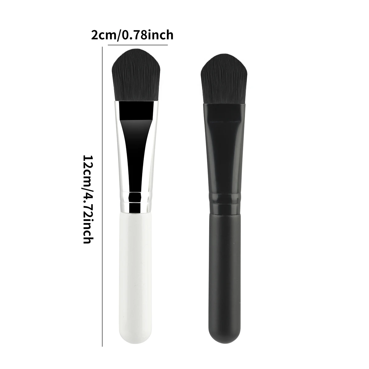 فرشاة قناع الوجه المسطحة الناعمة لتنظيف الوجه والعناية بالبشرة وخلاط الأساس وفرشاة خافي العيوب وأداة مكياج التجميل #3