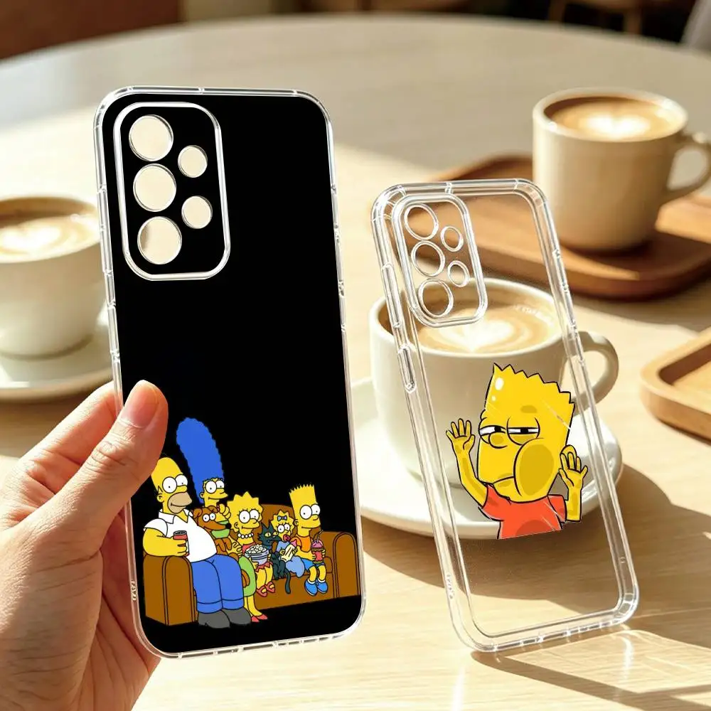 C-Cartoon The SimpsonsES  Phone Case Transparent Silicone Soft For Samsung S25,S24,S21,S22,S23,S30,Ultra,S20,Plus,Fe Gift
