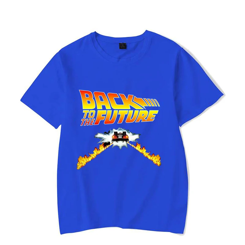 حار العودة إلى المستقبل مطبوعة تي شيرت للجنسين بلايز عادية الصيف قصيرة الأكمام Harajuku تي شيرت