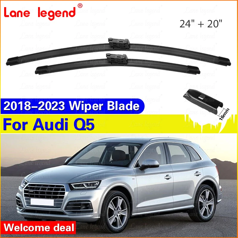 

For Audi Q5 2018-2023 Car Accessories Front Windscreen Wiper Blade Brushes Wipers 2022 2021 2020 2019 2018 24"+20"