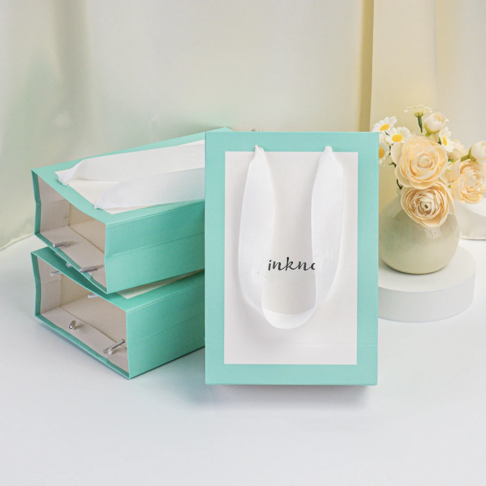 Бумажная подарочная сумка с логотипом на заказ, упаковочные сумки для ювелирных изделий, парфюмерные свечи, парик, сумки для покупок с ручкой для свадебной вечеринки