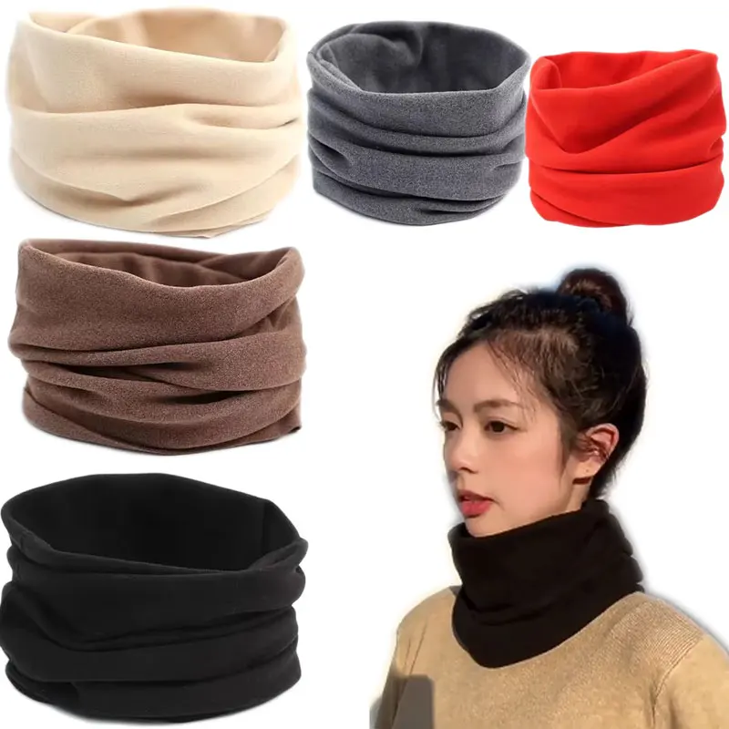 

Winter Velvet Riding Neck Scarf Winter Warm False Collar Solid Color Neck Scarf Men and Women Outdoor Sports Cycling Anti-cold