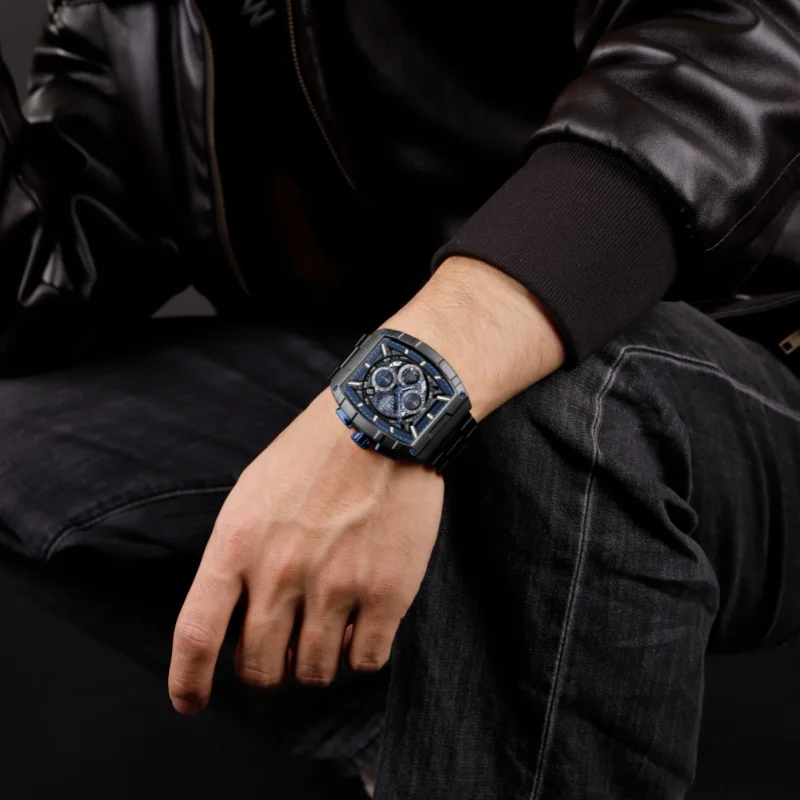 NAVIFORCE 8066 reloj de pulsera de cuarzo de lujo para hombre cronógrafo multifunción calendario luminoso impermeable reloj de moda reloj para hombre