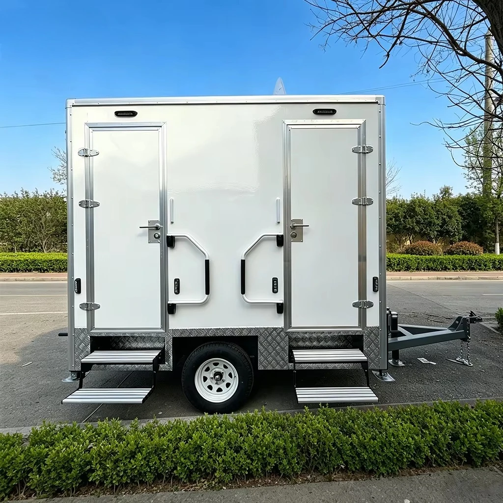 Baño Móvil de Lujo, Ensamblaje Rápido, Prefabricado, Sistema de Circulación Completo, Inodoro Portátil Premium para Fiestas en Villas al Aire Libre