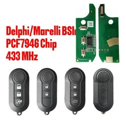 JINGXIN Car Remote Key For Fiat 500L Ducato Citroen Jumper Peugeot Boxer 2008-2015 Marelli BSI FCC RX2TRF198 PCF7946 433ASK Key