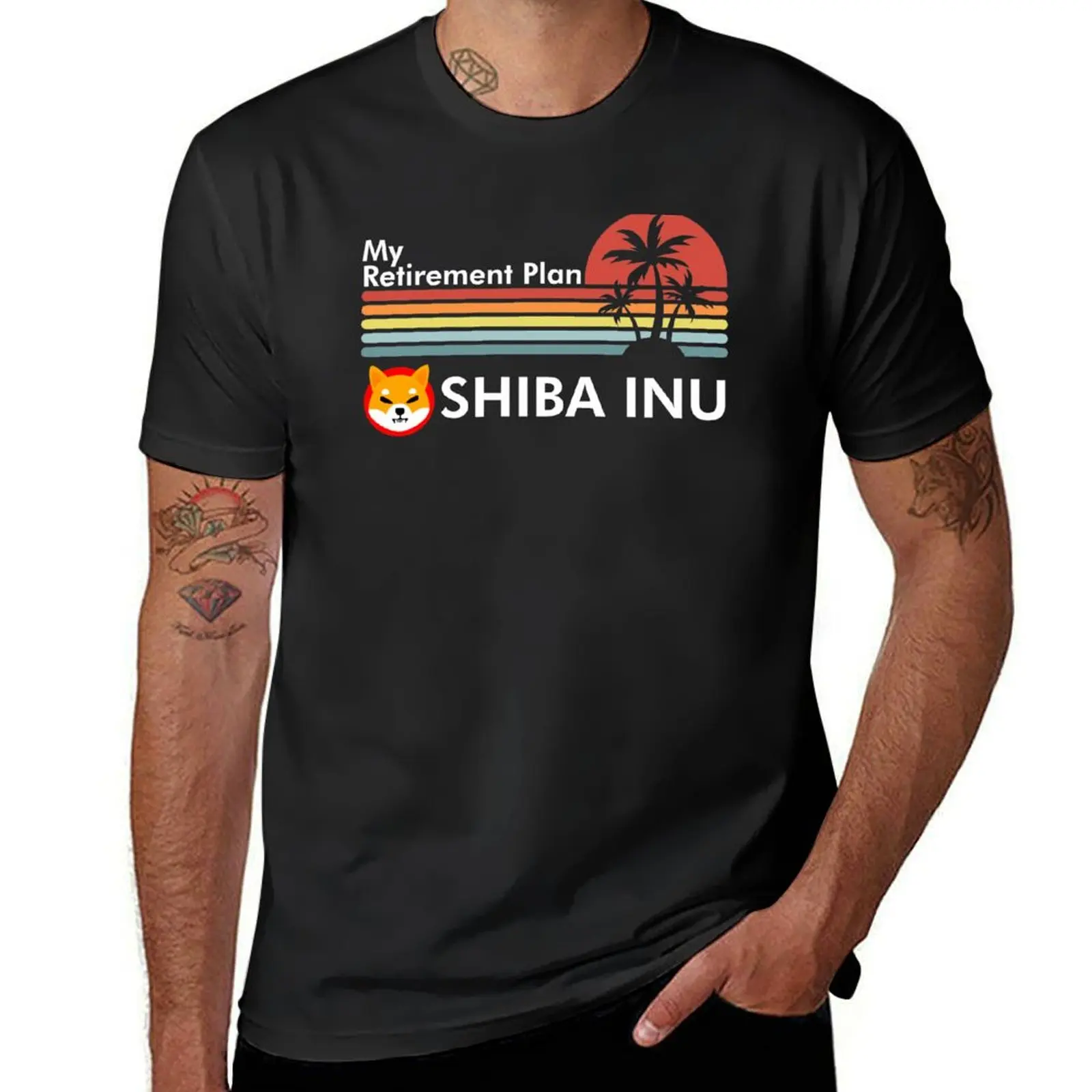 

My Retirement plan shiba inu crypto - Shiba inu SHIB T-Shirt new edition cute tops hippie clothes slim fit t shirts for men