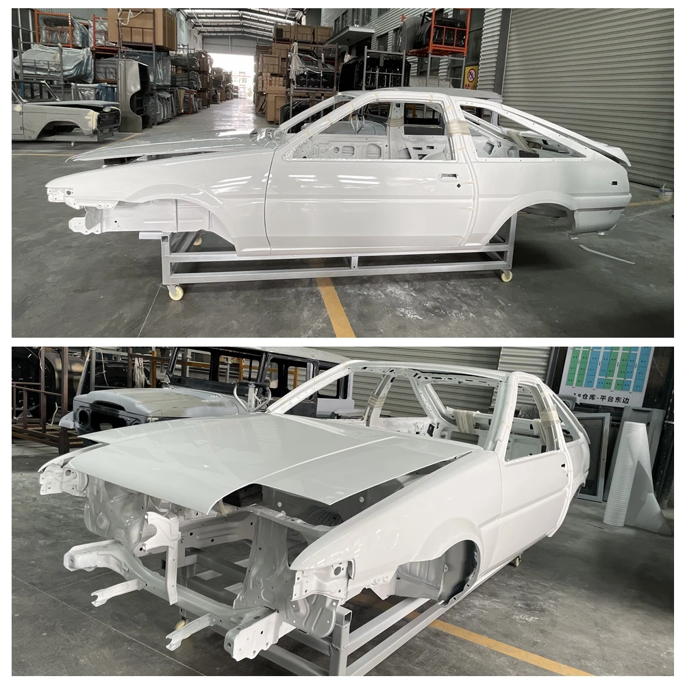 For AE86 Complete Body Shell for 1983-1987 Models OE Quality E-Coated Steel Reproduction Shell BLACK/GRAY 1 Year Warranty