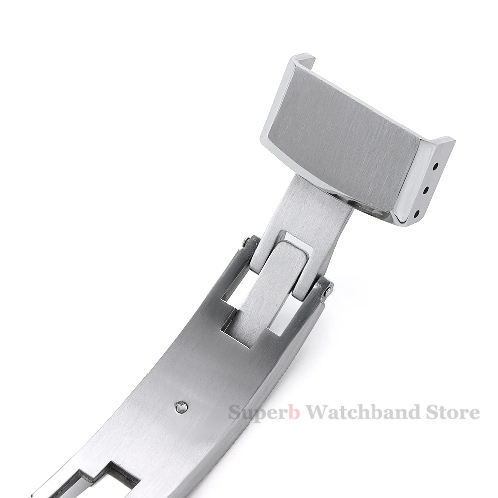 16 มม.18 มม.20 มม.Fast Release Flat-End Universal CTS สายคล้องแฟชั่นแปรงเหล็ก Original BUCKLE พับหัวเข็มขัด Double คลิกผีเสื้อ