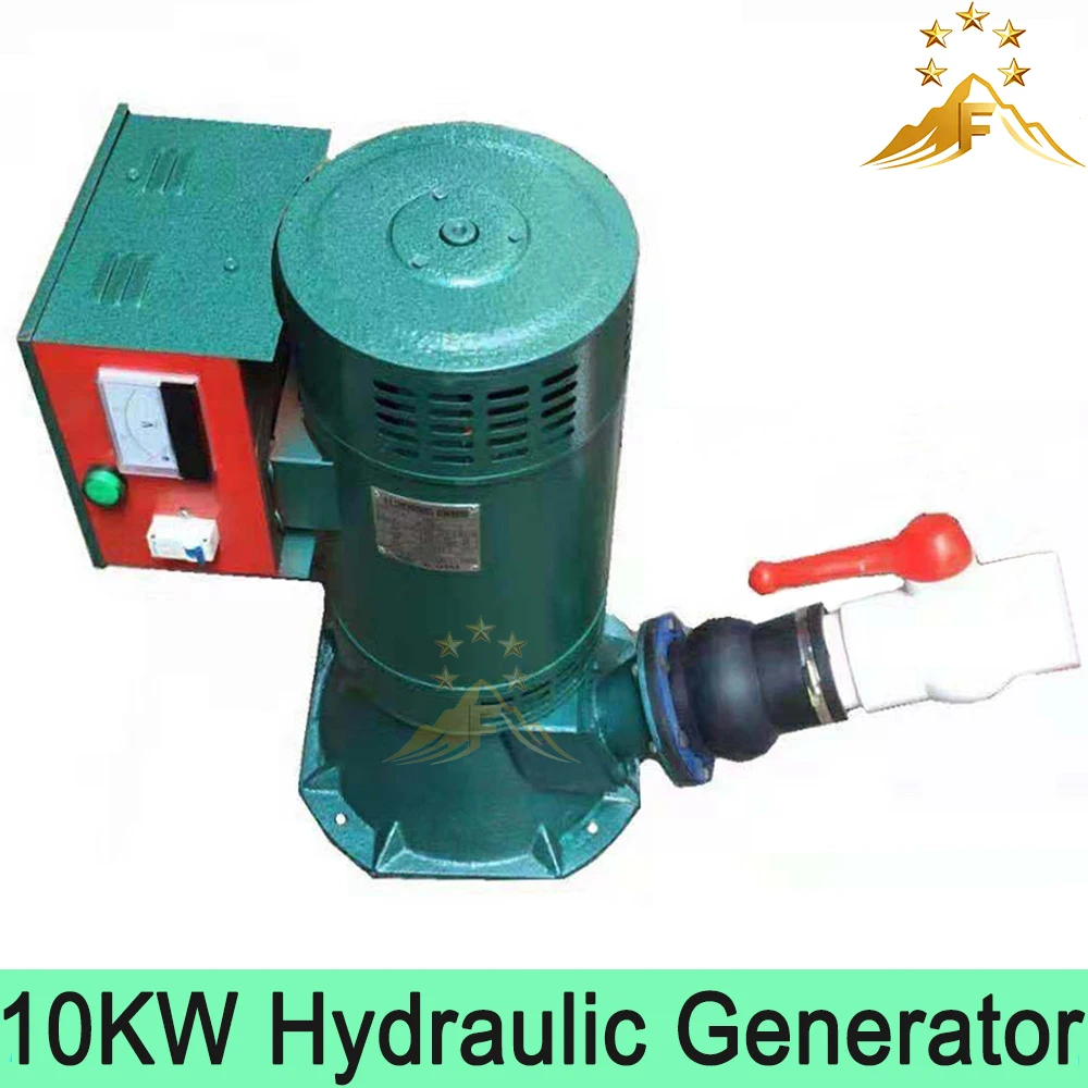 10KW Hydraulic Generator 10000W 400V Water Turbine Alternator Oblique Impact Hydroelectric Hydro Dynamo 3 / Single Phase 50Hz