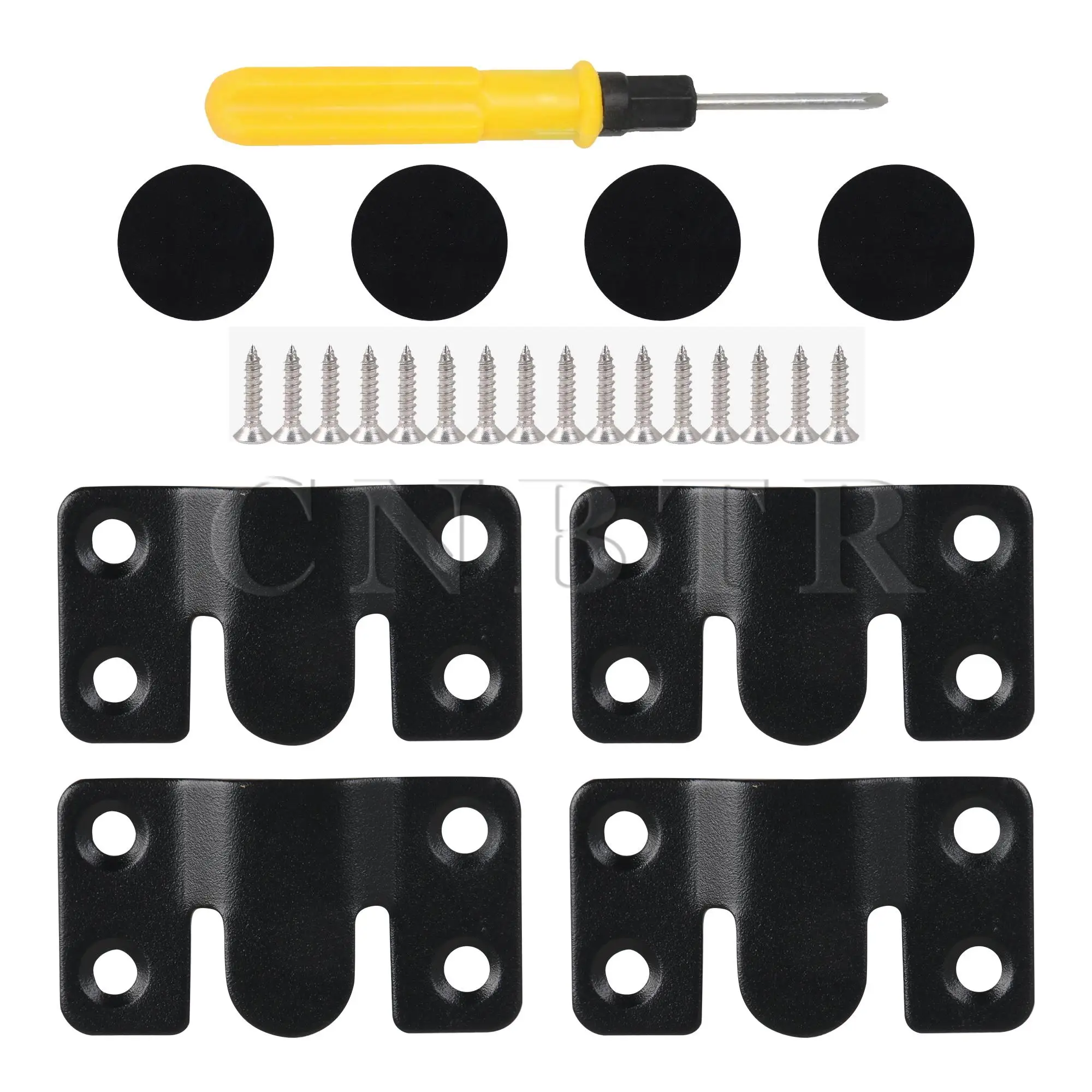 

CNBTR 4 Pieces Furniture Couch Sectional Connectors Black Bracket for Sofa Insert