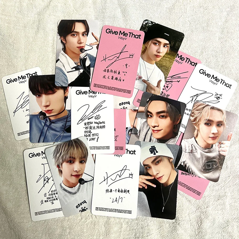 5pcs Kpop WayV Album GIVE ME THAT Card KUN WINWIN LUCAS XIAOJUN HENDERY YANGYANG TEN Star Peripheral Photocards Fans Gifts