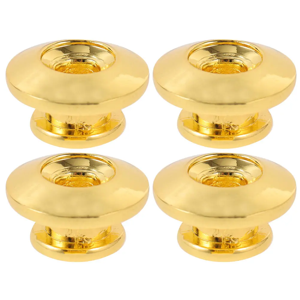 4Pcs Heavy Duty Metal Guitar Strap Locks Wear Resistant Secure Fastening Strap Button for Electric Acoustic Bass Ukulele Parts