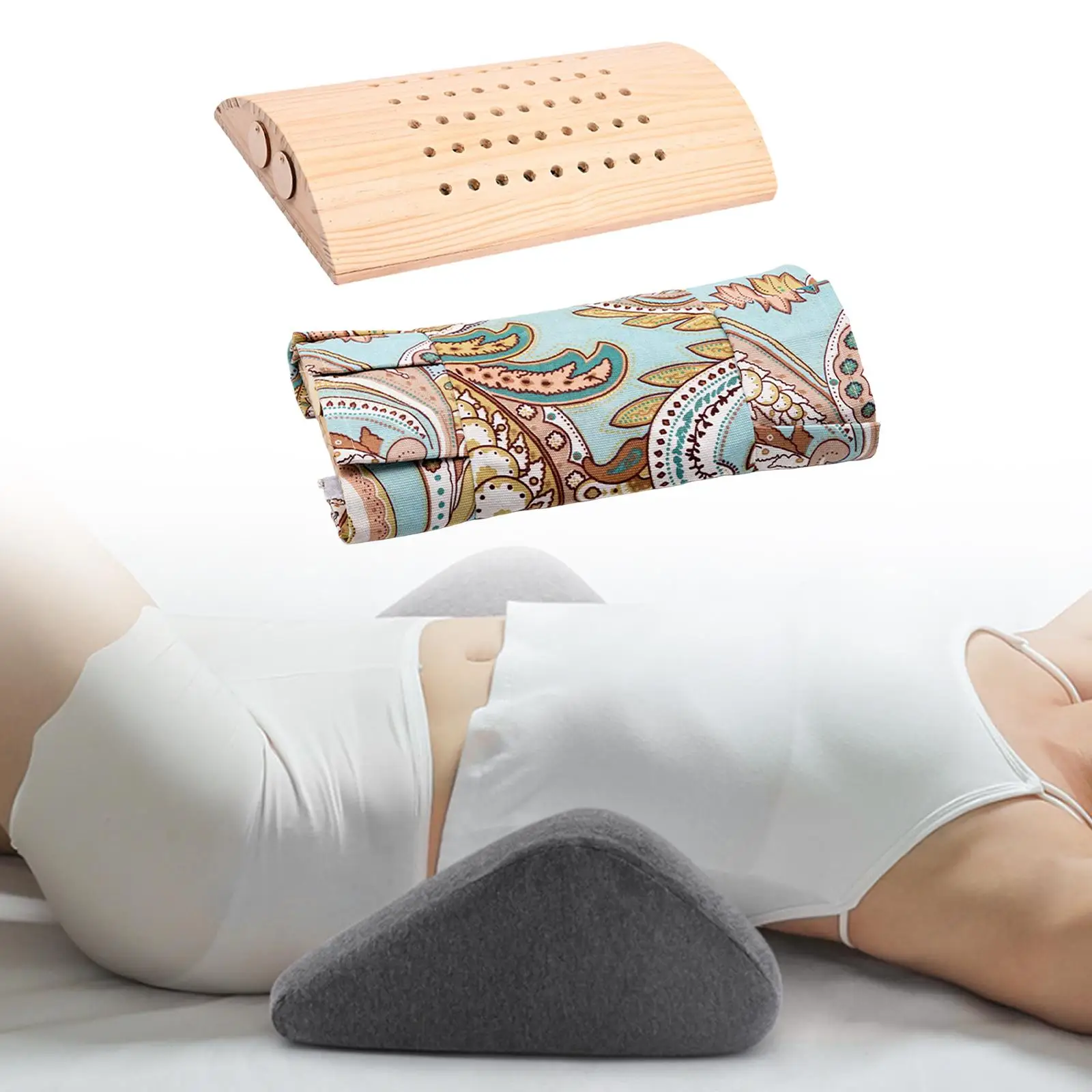 Travesseiro de pescoço de madeira, encosto de cabeça de sauna de madeira para viajar, quarto relaxante