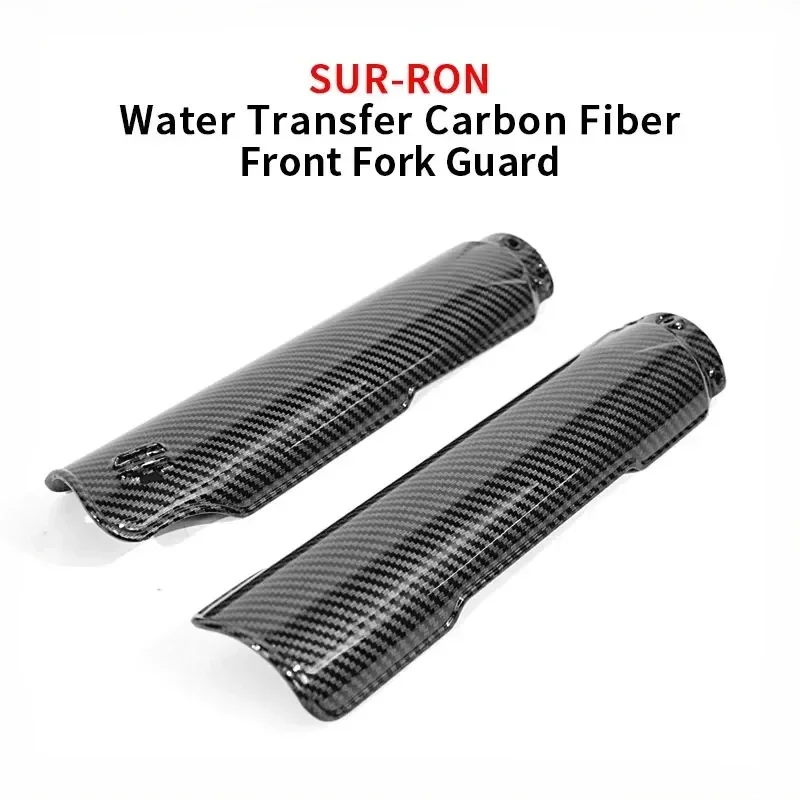 For SURRON Light Bee X Water Transfer Carbon Fiber Front Fork Guard Sur Ron Dirt Bike Off-road Motorcycle Accessories SUR-RON