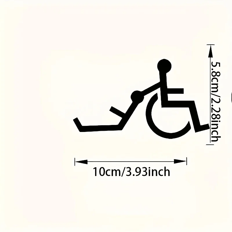 Wheelchair User Awareness Vinyl Sticker Angry Wheelchair Guy Finger Design Waterproof Decal for Car Bumper Window Wall