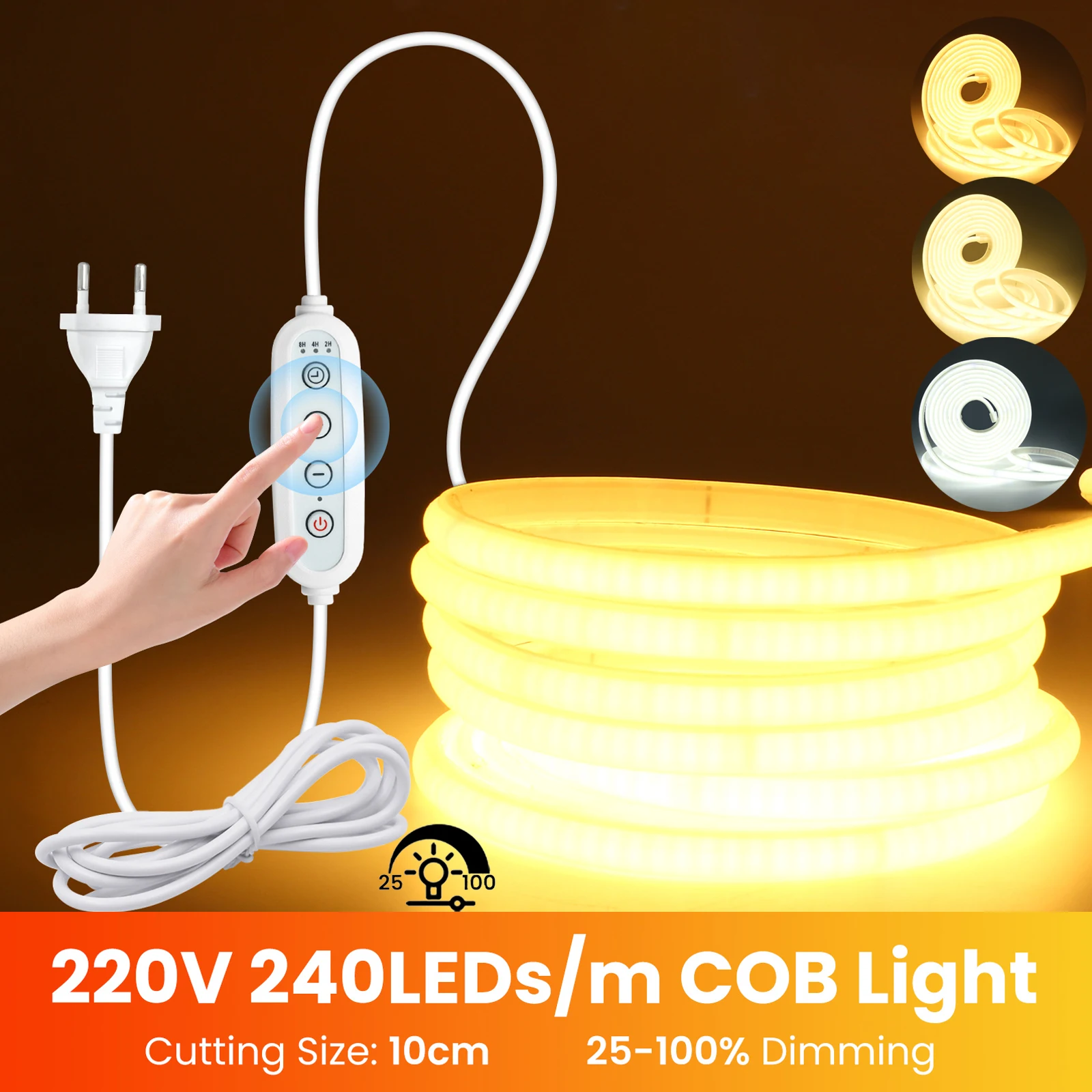 220V 240Leds/M Cob …