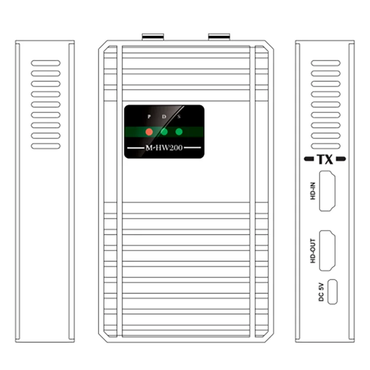 ワイヤレスHDビデオエクステンダー,送信機および最大4受信機,200m