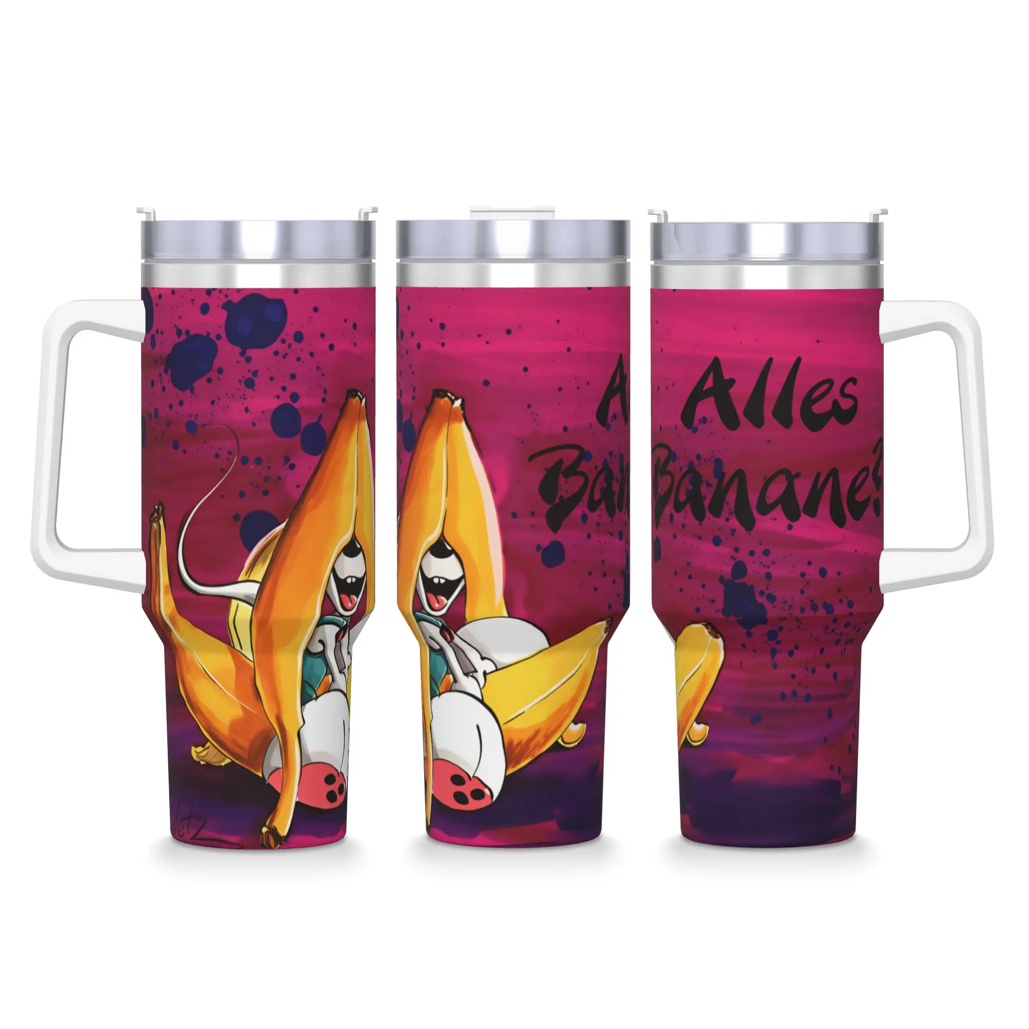 Stainless Steel Tumbler Diddl Cartoon Sleep Coffee Mug  Leakproof Cold and Hot Car Mugs Beach Graphic Water Bottle