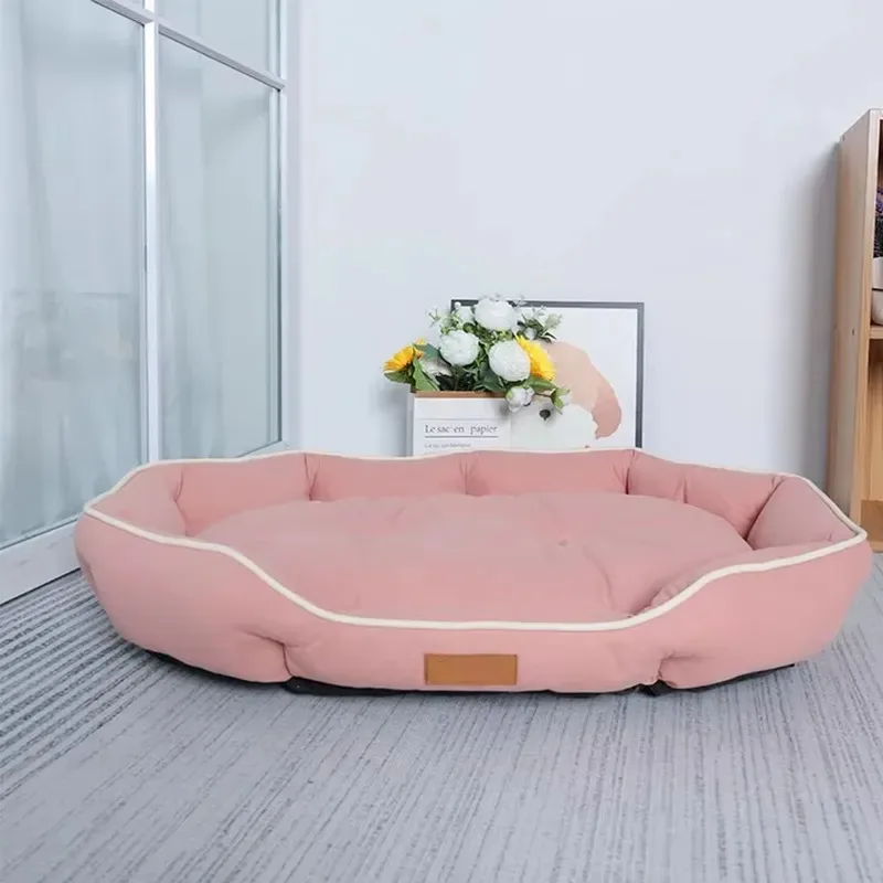 Customizable Color Solid Large Space Pet Bed for Cats and Dogs Four Seasons Comfortable Breathable Washable Sofa Style