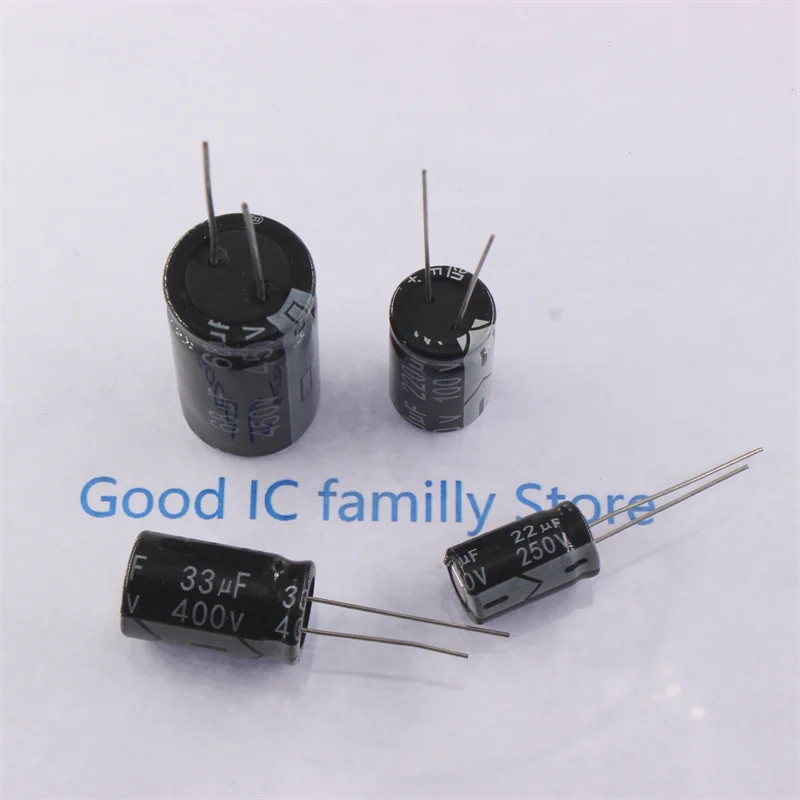 DIP 전해 콘덴서 160V200V250V400V450v 1UF 2.2UF 4.7UF 10UF 22UF 33UF 47UF 68UF 100UF 150UF 220UF 470UF