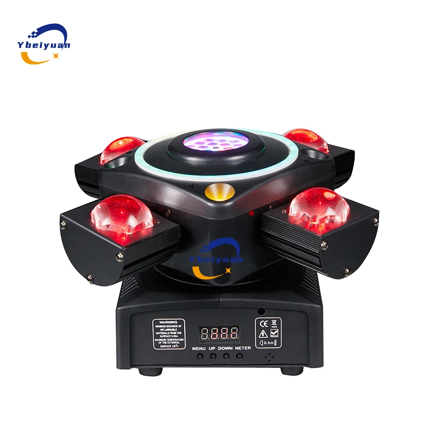RGBW 4-in-1 90W Farbe Moving Head Licht Vierarmige Bühnenlicht Laserlichteffekt DMX512 DJ Disco Licht Geeignet für Hochzeitsfeier – Detail 4