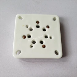 2Pcs Ceramic Tube Socket 4 Pin GZC7-4 GZC7-4-G Seat Holder Tube Sockets Silver For Amplifier GM70 GM71 DIY Amplifier