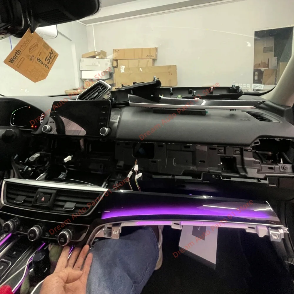

For Honda 10th generation Accord Car interior lighting upgrade trim strip ambient light Glowing cover plate Atmosphere lamp LED